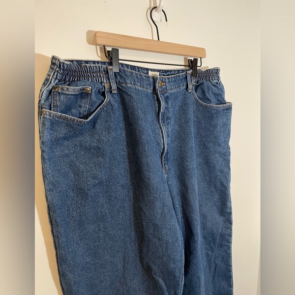 LL Bean Flannel Lined Jeans Plus Size 22W Original Fit Relaxed Denim Stretch - Picture 3 of 11